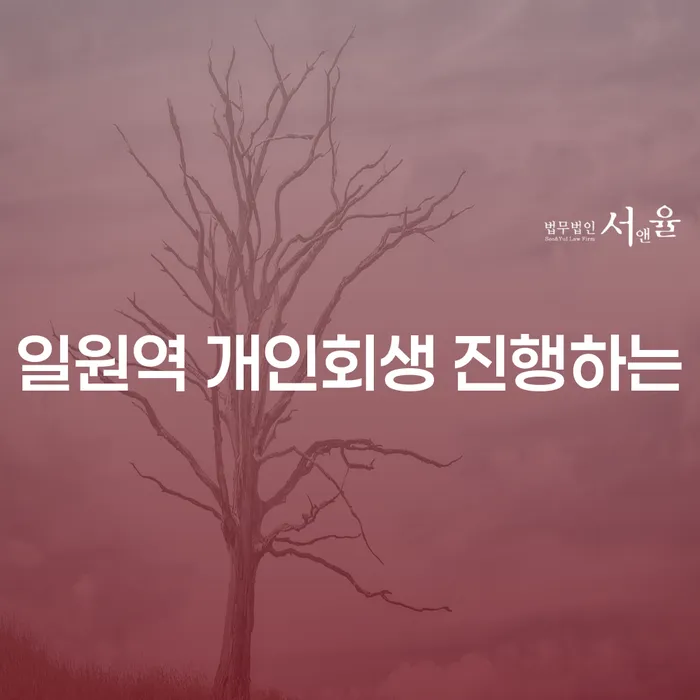 일원역 개인회생 진행하는