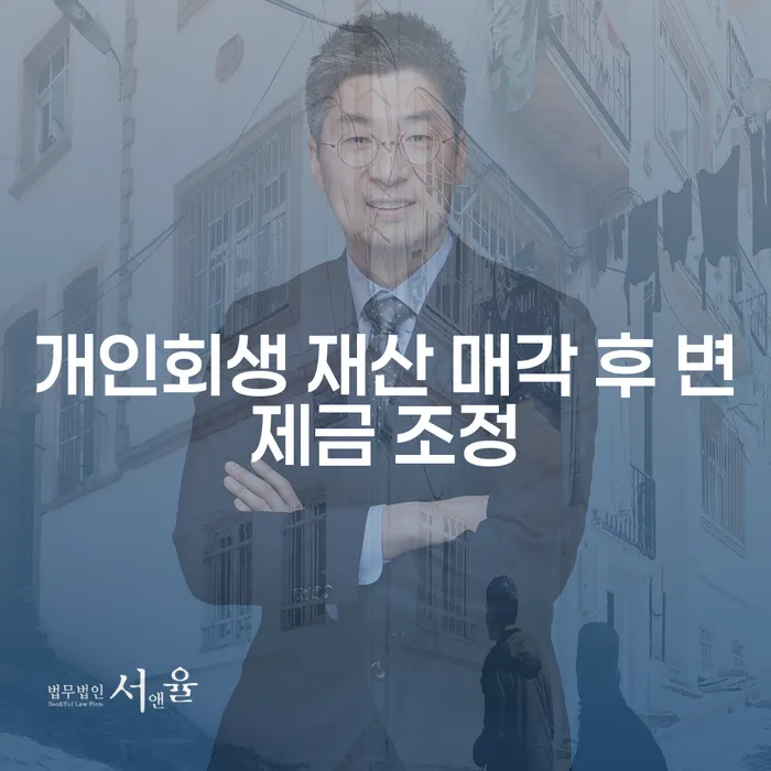 개인회생 재산 매각 후 변제금 조정이 어떻게 이루어지나요?
